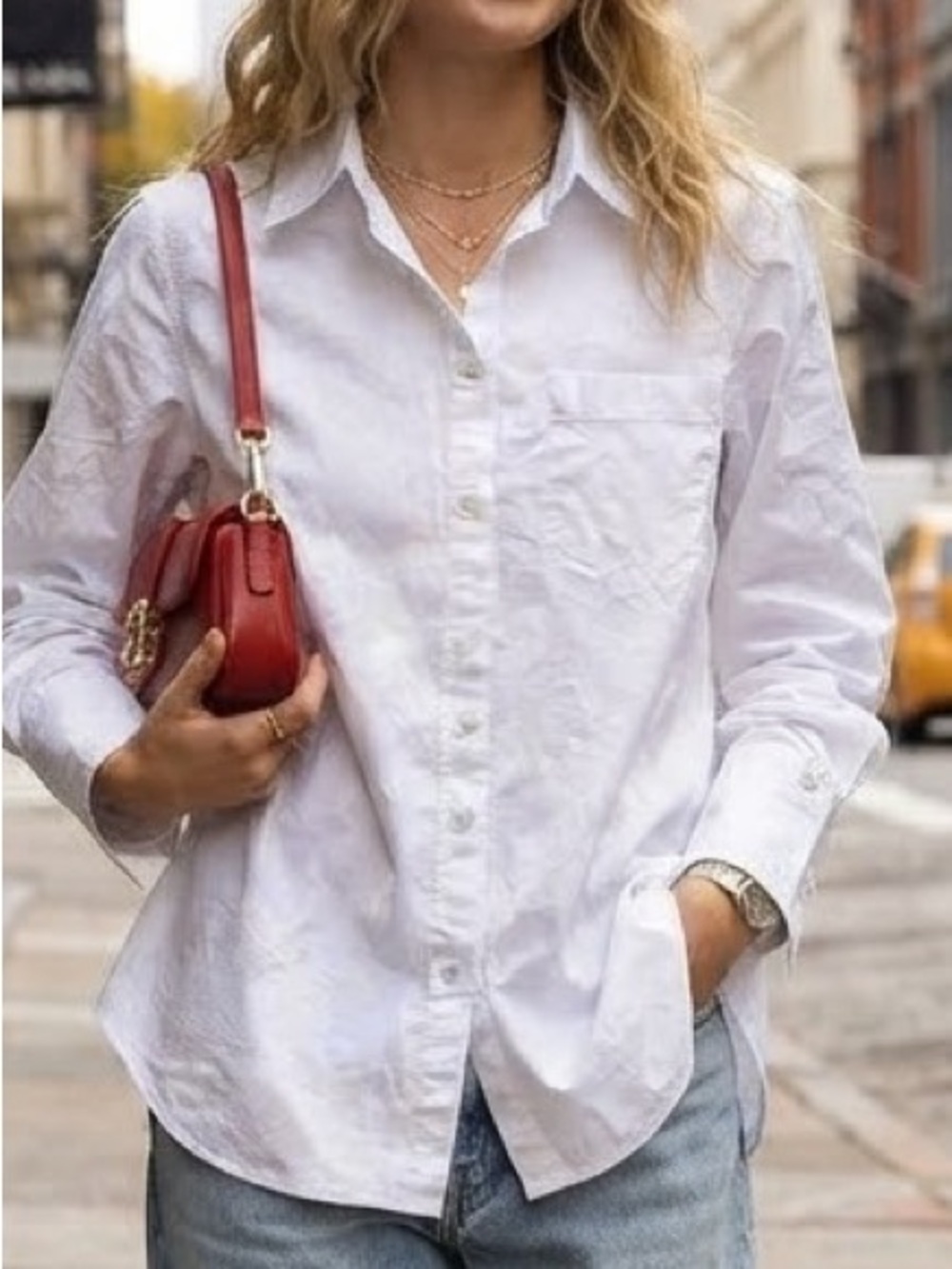 Textured Derek Lam 10 Crosby White Floral Jacquard Button Down XS (fits M)